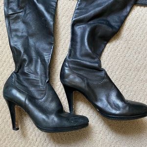 Cole Haan Leather heal boots 2 1/2 inch